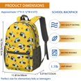 thumbnail image 3 of Police and Sheriff Yellow Pattern 17" Waterproof Oxford School Backpacks for Teens, S-Shape Padded Straps, for School, Travel, Hiking, Camping, 3 of 5
