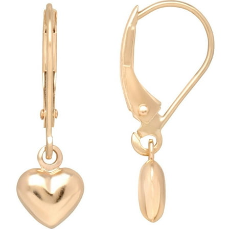Simply Gold 10kt Yellow Gold Heart Earrings