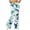 #206-Light Blue, variant on Cutuoiiu Womens Trendy Watercolor Print Flared Pants with Elastic Waistband for Fitness and Casual Outings Gift