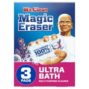 Mr. Clean Ultra Bath Magic Eraser, Multi Purpose Cleaner for Bathroom, 3 Count