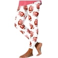 thumbnail image 3 of TaTaai Women Skinny Rugby Random Print Yoga Pants Casual Fashion Leggings Stretchy Fabric Ladies Fitness Daily Commute Street Wear Machine Washable No Fading Stylish Pants Gift, 3 of 5