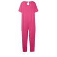 thumbnail image 5 of YeJammarp Summer Rompers Jumpsuits Womens One Piece Short Sleeve V Neck Capri Jumpsuit Pockets Playsuits Loungewear (X-Large, Hot Pink), 5 of 5