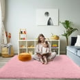 thumbnail image 6 of ZENELESS Super Soft Fluffy Rug for Bedroom,4x6 Pink Anti-Skid Plush Floor Carpet for Living Room Bedroom Home Decor, 6 of 9