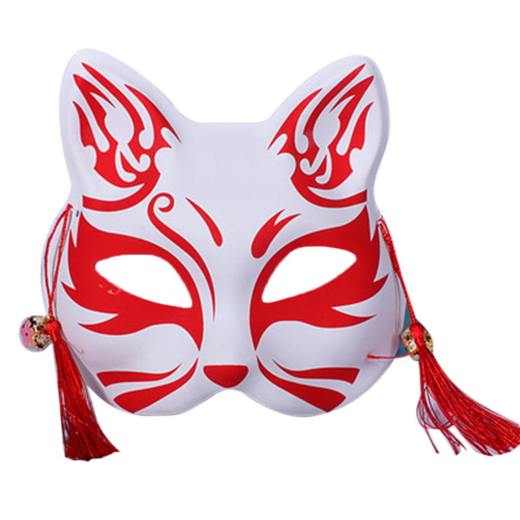 LIQUID Anime Demon Slayer Foxes Mask Hand-painted Japanese Mask Half ...