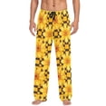 thumbnail image 3 of Yellow Checkered Mens Pajama Pants Cotton Elastic Waistband Lounge Sleep Pajama Bottoms Pj with Pocket, 3 of 7
