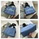 thumbnail image 3 of Bolso Mano Lona Con Letras Bolso Gran Capacidad (Azul), 3 of 9