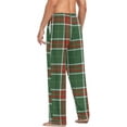 thumbnail image 5 of HPINK-T Men's Pajama Bottoms Red Green and White Soft Mens Pajama Pants Tartan Plaid Sleep Pants Winter Lounge PJ Pants XL, 5 of 5