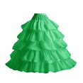 thumbnail image 4 of KHONTS Women's Crinoline 5 Ruffles Layers Petticoat Half Underskirt for Wedding Dress Ball Gown Green One Size, 4 of 4
