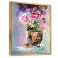 thumbnail image 3 of Designart 'Pink Fresh Abstract Flowers Bouquet in Vase' Modern Framed Canvas Wall Art Print, 3 of 5