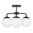 thumbnail image 5 of 84203BK Lark Julep - 15W 3 LED Medium Semi-Flush Mount In Modern-12.75 Inches Tall and 20 Inches Wide-Black Finish, 5 of 11