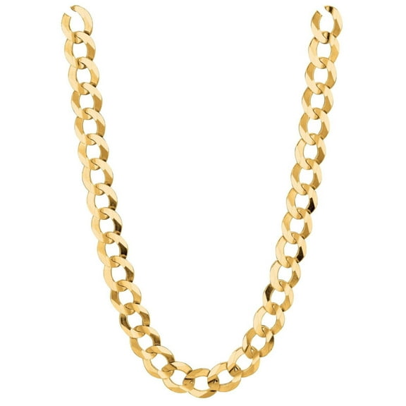 14K Gold 10mm Comfort Curb Chain