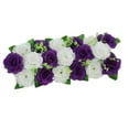 thumbnail image 3 of Panel de flores de arco de rosas, puerta arqueada, hilera de flores, decoración de mesa, camino oscuro y blanco, 3 of 7