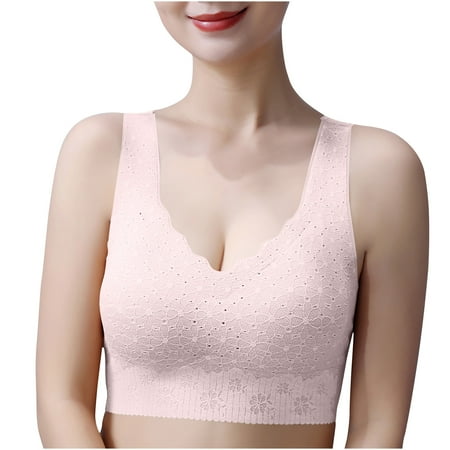

Pejock Everyday Bras for Women Women s Ultimate Comfort Lift Wirefree Bras Wire Free Underwear OnePiece Bra Everyday Underwear Bras No Underwire Khaki Cup Size 32/70ABC