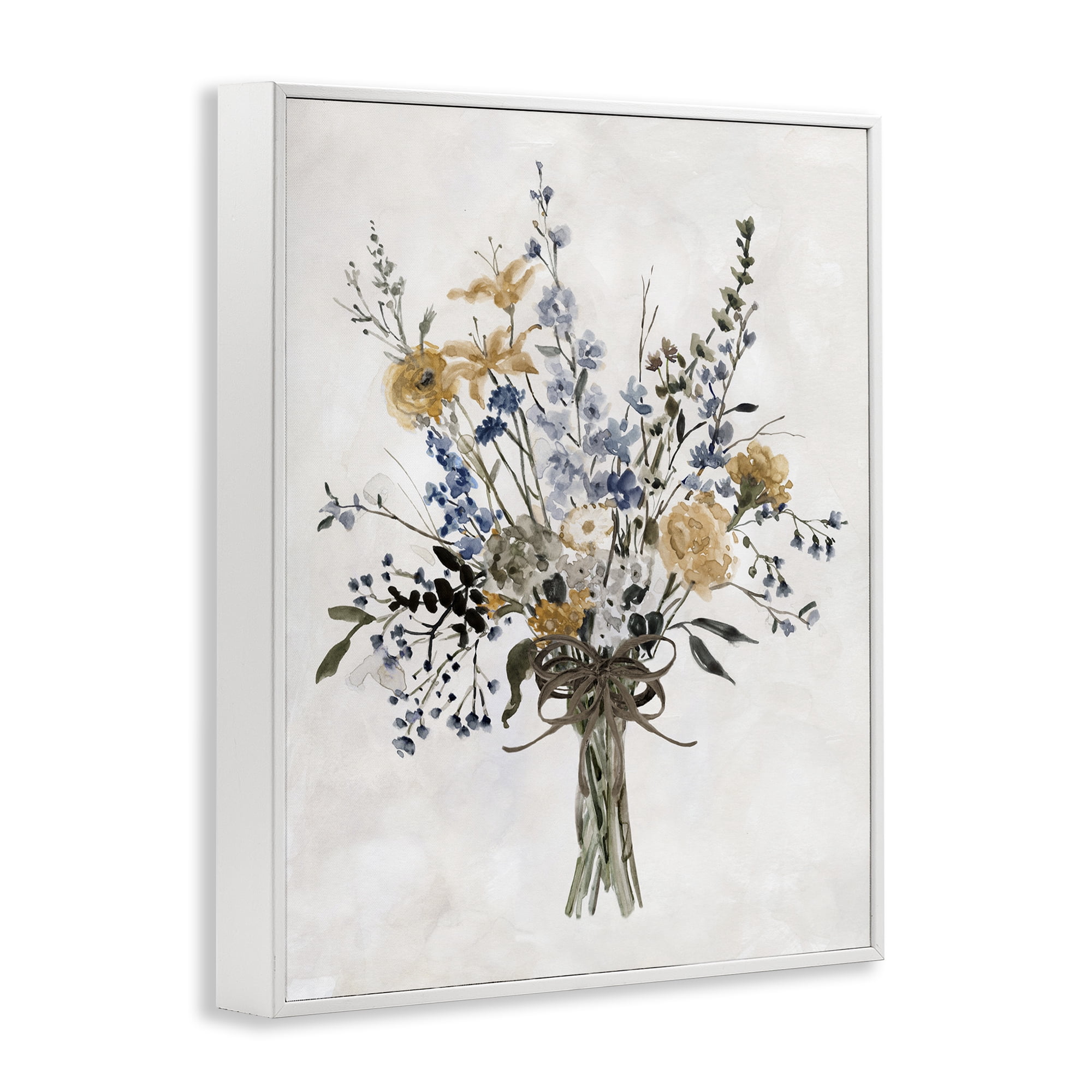 Stupell Industries Delicate Botanicals Bushel White Framed Giclee Art, design by Carol Robinson