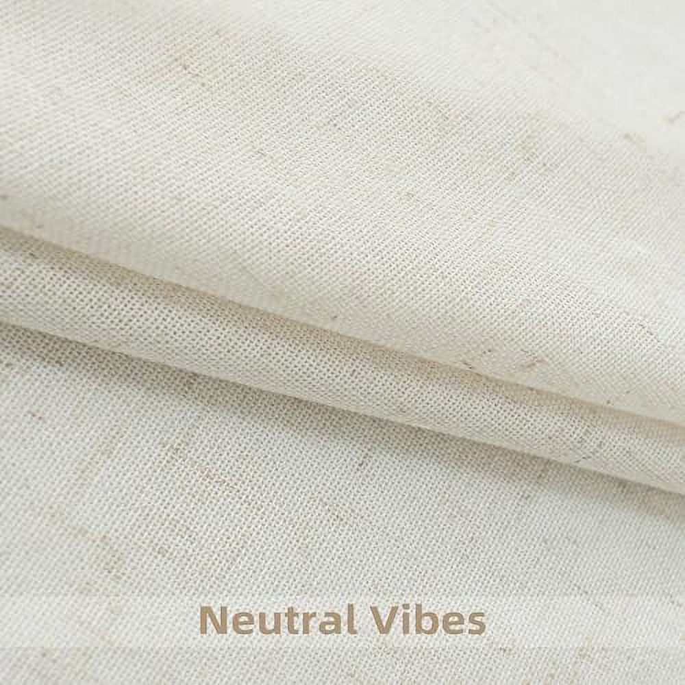 DriftAway Pinch Pleat Linen Textured Semi Sheer Solid Farmhouse and Modern Rustic Linen Curtains High Ceiling Extra Long Drapes for Living Room 15 ft Length 2 Panels W52 x L180 Inches Long Light Linen