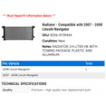 thumbnail image 2 of Radiator - Compatible with 2007 - 2008 Lincoln Navigator, 2 of 2