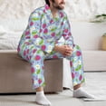 thumbnail image 7 of Uemuo Strawberry And Flowers Pattern 2-Piece Loungewear Set - Men’s Soft Sleepwear, Cozy Winter PJs, Comfy Sleep Set-XX-Large, 7 of 7