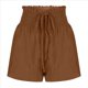 thumbnail image 2 of Pantalones Cortos de para Mujer, de Cintura Alta, con Pierna , Cómodos y Elásticos para Playa y Verano. Color Café M, 2 of 6