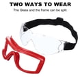 thumbnail image 3 of Uxcell Safety Glasses, Anti-Fog Goggles Protective Scratch Resistant Clear Lens Work Outdoor Eye Protection Red, 3 of 7