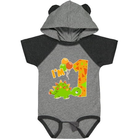 

Inktastic Happy Dinosaur First Birthday-green Gift Baby Boy or Baby Girl Bodysuit