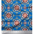 thumbnail image 1 of Soimoi Polyester Crepe Fabric Floral Mandala Print Fabric by Yard 42 Inch Wide, 1 of 3