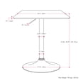 thumbnail image 2 of CorLiving Maya Square Engineered Wood Top Adjustable Height Swivel Bar Table with Metal Pedestal Base, Chrome/Black, 2 of 9