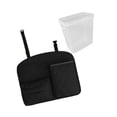 thumbnail image 4 of Organizador de asiento trasero para coche, 3 compartimentos, dispensador de pañuelos versátil para coche con cierre transparente Negro, 4 of 8