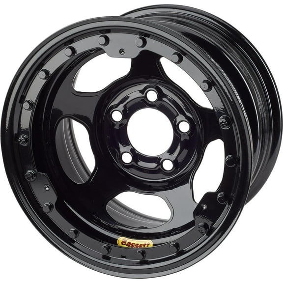Bassett 59A54LK 15 x 9 Inertia Black Beadlock Wheel, 5x5, 4 BS