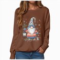 thumbnail image 4 of Towmus Christmas Sweatshirts for Women Funny Santa Xmas Tree Graphic Sweatshirt Loose Casual Pullover Tops, 4 of 6