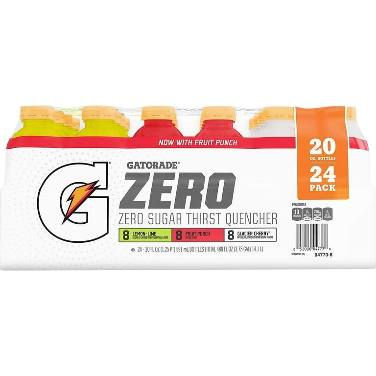 Gatorade Zero Thirst Quencher Variety Pack, 20 fl oz, Pack of 24
