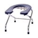 thumbnail image 5 of Taburete de asiento de inodoro en cuclillas para ancianos, silla cómoda, tablero de asiento esmerilado lavable, asiento de silla de inodoro plegable Negro 33cm Alto, 5 of 8