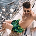 thumbnail image 2 of luoweisi Men's Beach Shorts Quick Dry Swim Trunks with Mesh Lining Peacock Feather L, 2 of 5