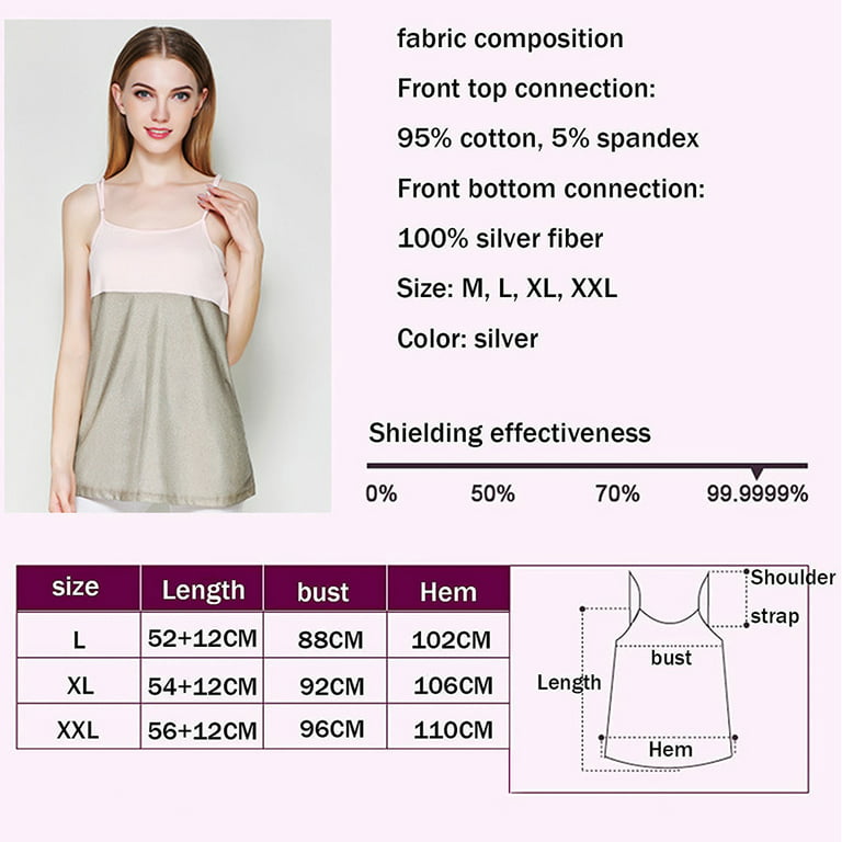 JSMM Women's Top Vest Dress Pregnant Clothes,Apron Belly Band Tanks  Camisole,EMF Protection for Pregnancy,A : : Fashion