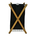 thumbnail image 4 of Oceanstar X-Frame Bamboo 3-Bag Laundry Sorter, Black, 27 in L x 19.1 in W x 29.75 in H, Age Group: Adults, 4 of 12