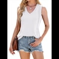 thumbnail image 2 of Camisetas Sin Mangas para Mujer, Camisetas de Verano con Cuello en V, Camisetas Estilo Chaleco. L, 2 of 9