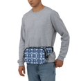 thumbnail image 5 of Lafuoo Vintage Blue Pattern Square Double Layer Waist Bag, Adjustable Buckle Bag Accessories for Men and Women-One Size, 5 of 7