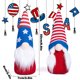thumbnail image 3 of Figurita patriótica de enano Tomte para el 4 de julio, adorno de mesa con bandeja de varios niveles para el Día de la Independencia, 3 of 6