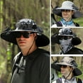 thumbnail image 2 of Sportteer Solar Powered Fan Hat Dual Power Supply Hat Outdoor Hat with Large Brim Solar USB Charging UV Protection Windproof, 2 of 6