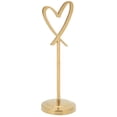 thumbnail image 4 of Soporte para números de mesa Clips duraderos multiusos para tarjetas de presentación en forma de corazón para bodas, fiestas y oficinas (dorado), 4 of 5
