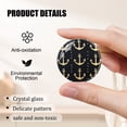thumbnail image 3 of Glass Refrigerator Magnet 6Pcs Magnetic Fridge Sticker,Decor for Kitchen,Whiteboard,Cabinet,Golden Anchor Pattern Art, 3 of 5