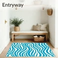 thumbnail image 3 of ODIKA 8'x10' Machine Washable Non-Slip Area Rug, Mediterranean Wave Entryway High Traffic Rug, Blue, 528807, 3 of 7