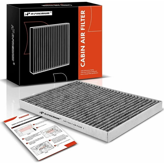 A-Premium Cabin Air Filter with Activated Carbon Compatible with Buick, Chevrolet, GMC, Saturn Models - Enclave, Traverse, Acadia, Acadia Limited, Outlook -Replace CF11663
