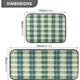 thumbnail image 3 of Coolnut St Patricks Day Plaid Kitchen Rugs Mats 2 Piece Set, Non Slip Rubber Runner Rug Kitchen Sink Floor Mat for Kitchen Laundry Room Hallway Office Home Decor, 3 of 7