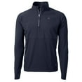 thumbnail image 2 of Men's Cutter & Buck Navy Denver Broncos Adapt Eco Knit Hybrid Recycled Quarter-Zip Pullover Top, 2 of 3