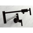thumbnail image 3 of Kingston Brass KS4105CML Manhattan Two-Handle 1-Hole Wall Mount Pot Filler Faucet in Oil Rubbed Bronze, 3 of 8