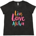 thumbnail image 3 of Inktastic Live Love Aloha Women's Plus Size T-Shirt, 3 of 5