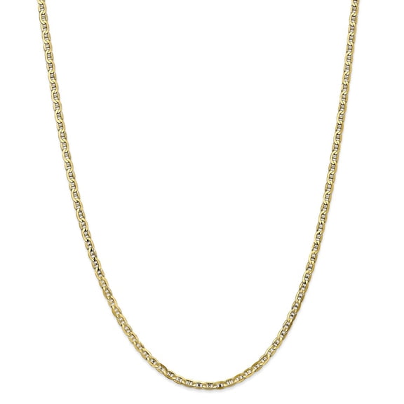10K Yellow Gold Anchor chain 16 in 3 mm 3mm Concave