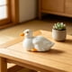 thumbnail image 2 of Figura de pájaro de cerámica: una adorable mini escultura con acabado brillante para decorar escritorios, estanterías, jardines y baños | Pequeña estatua encantadora con propiedades curativas, 2 of 5