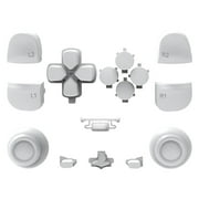 OKESYO For DualSense Replacement Button Full Set for PS5 Controller Parts (White)