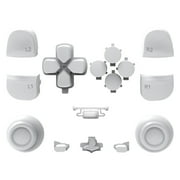 OKESYO For DualSense Replacement Button Full Set for PS5 Controller Parts (White)